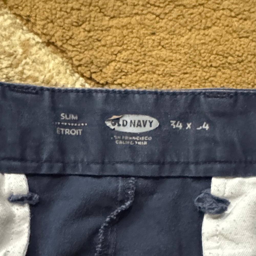 Old Navy Slim Fit Trousers - Dark Blue(34x34)-Like New-13$-Mens